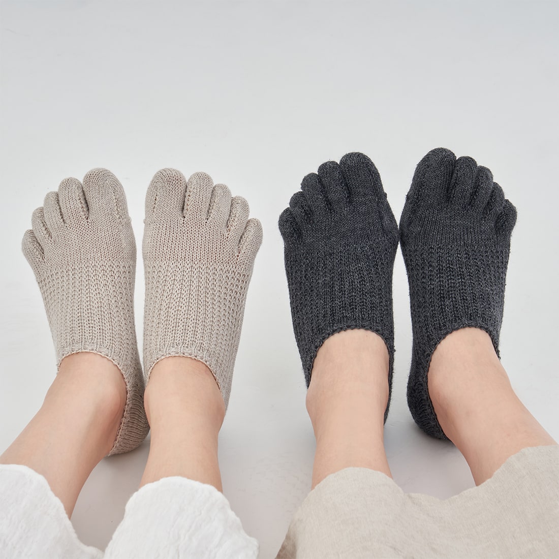 肌ばなれのよい、麻のスニーカーソックス