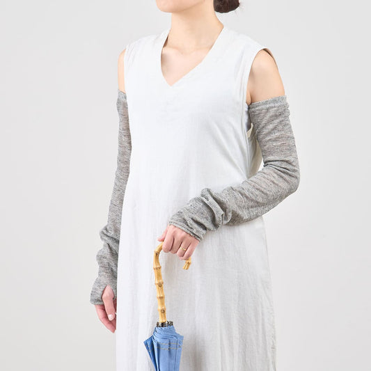 リネン&シルク 指あきアームカバー ※リニューアル