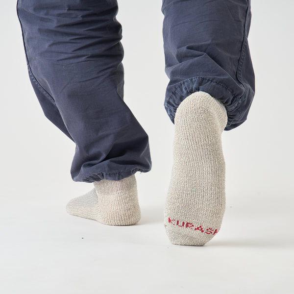 麻と絹のパイルソックス