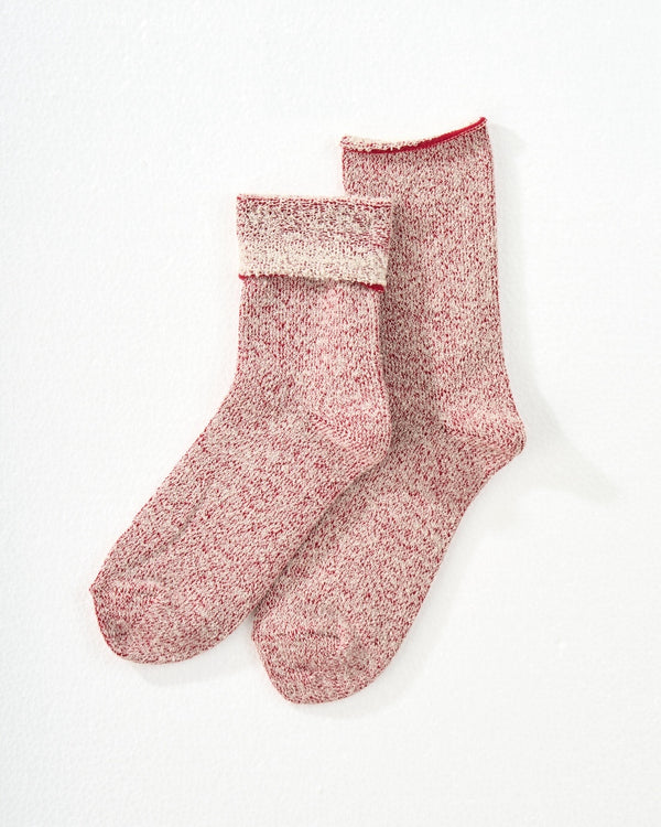 シルク&ウール パイル先丸靴下