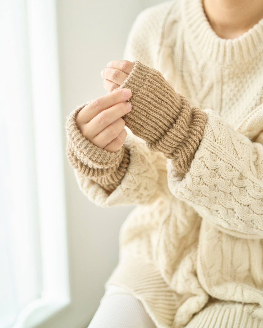 レッグウォーマー厚手ロング丈