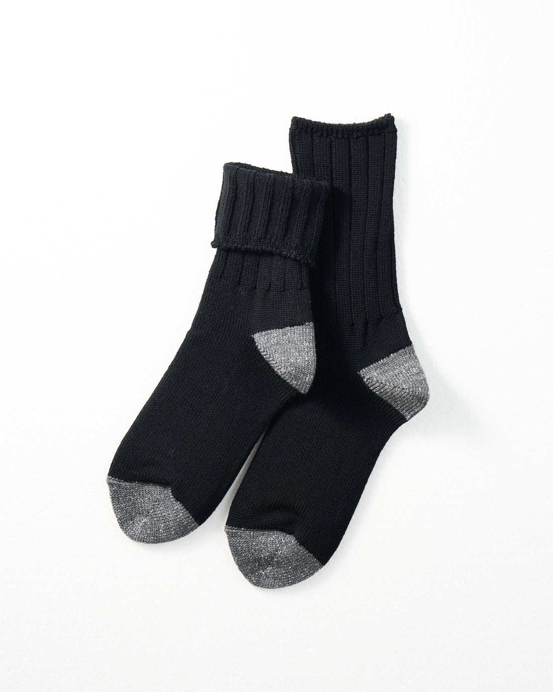 お手軽冷えとり靴下リブバイカラー- 冷えとり靴下・絹肌着 くらしきぬ