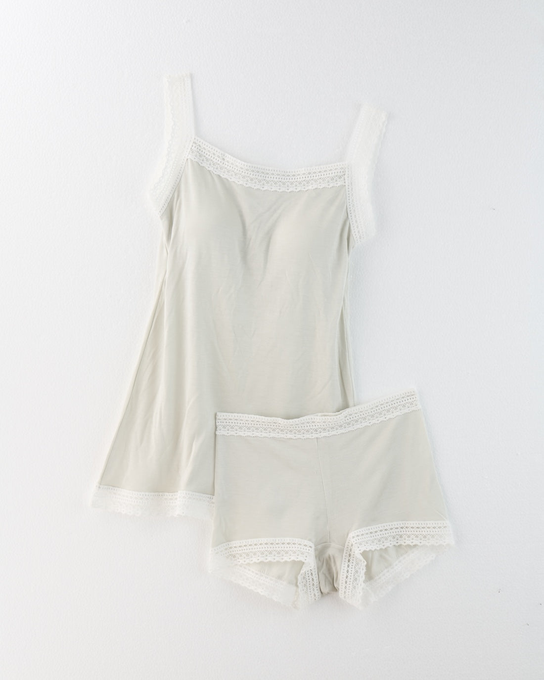 粉雪］キャミ・ボクサーショーツセット* - 冷えとり靴下・絹肌着