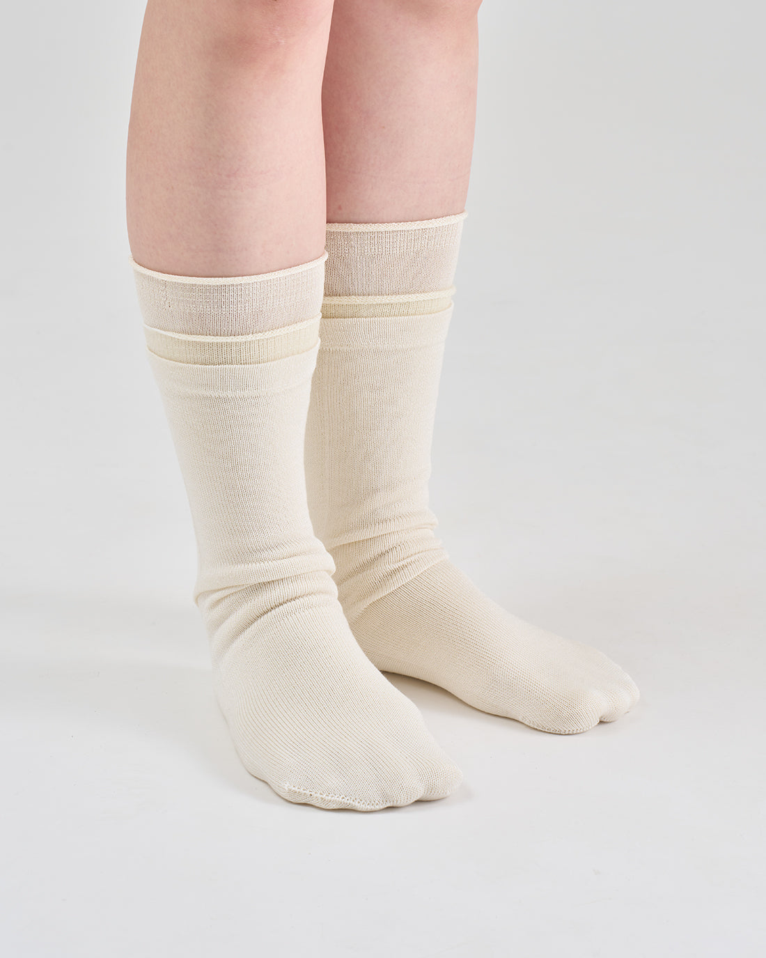 冷えとり靴下 シルク100%先丸靴下