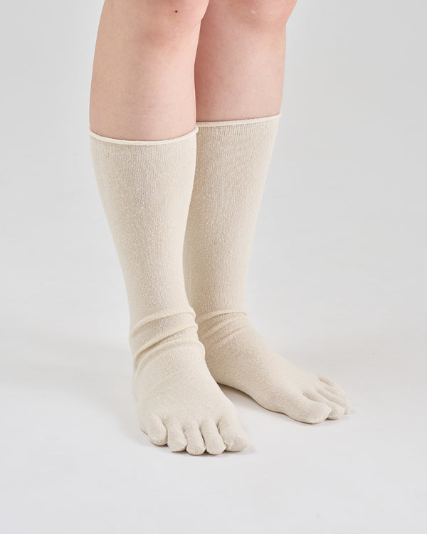 冷えとり靴下 素朴シルク5本指靴下