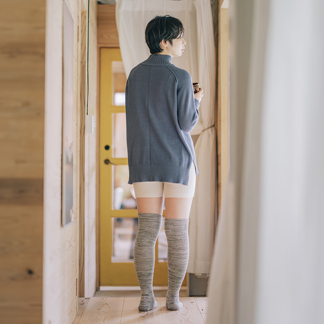 シルク&ウール はらぱん(腹巻パンツ) ショートタイプ