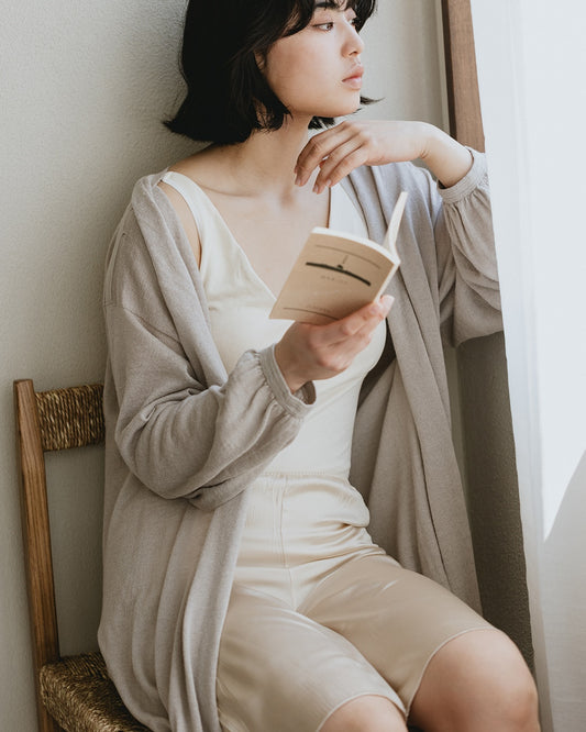 リラックスタイムに着たいシルクペチコートパンツ*