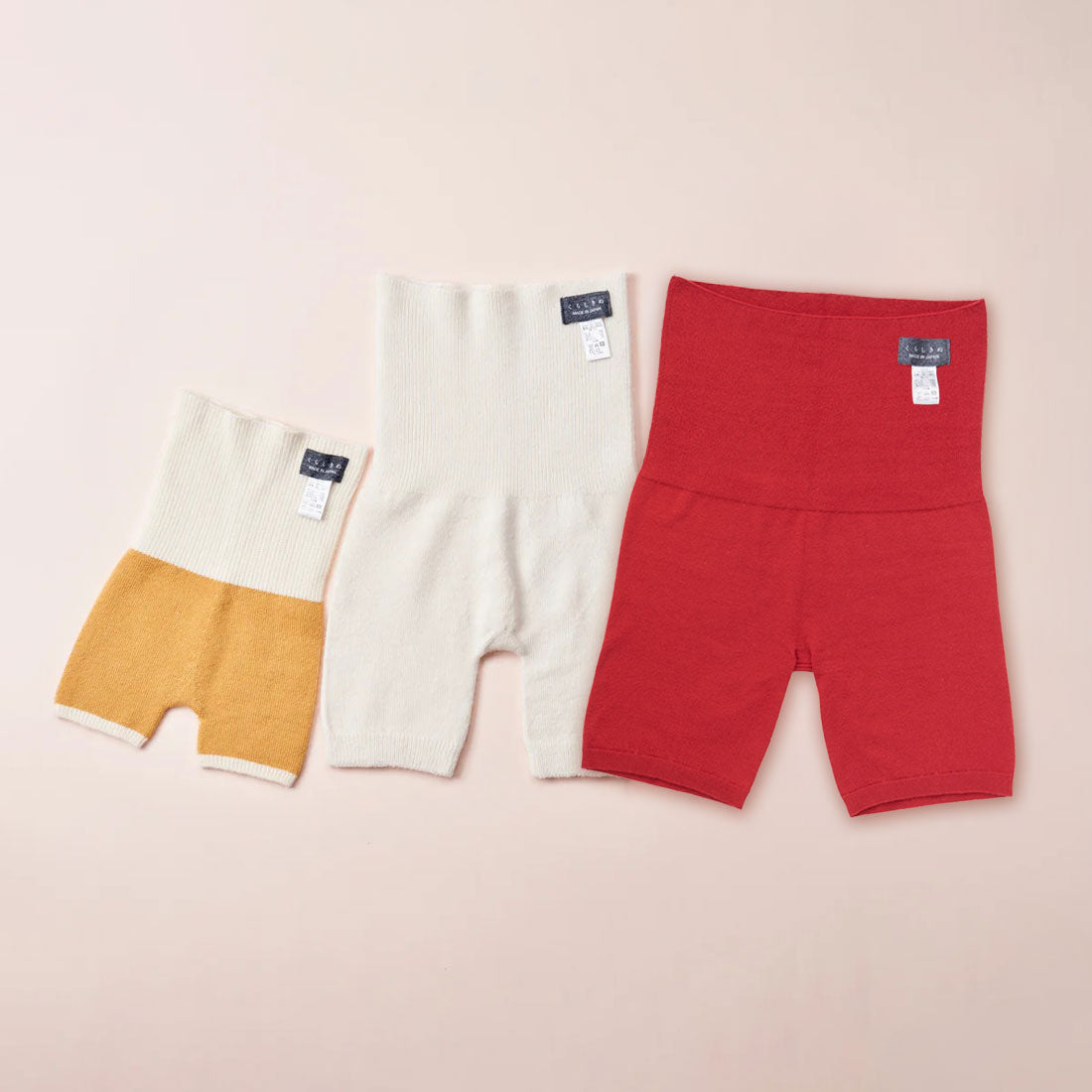 赤いシルクリッチはらぱん(腹巻パンツ) ショートタイプ