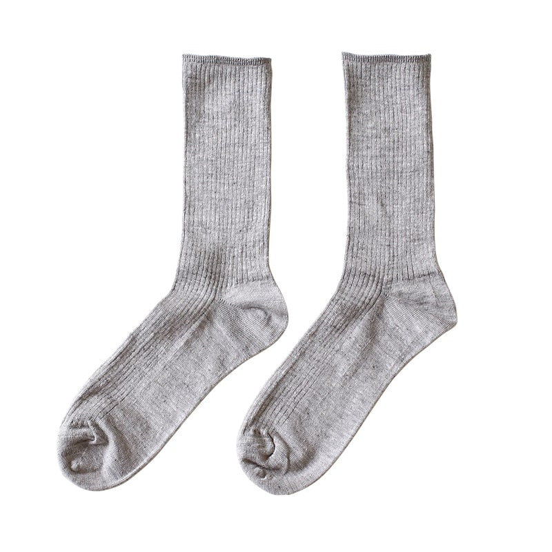 【30%OFF】リネン&シルク 先丸靴下〈メンズ〉*