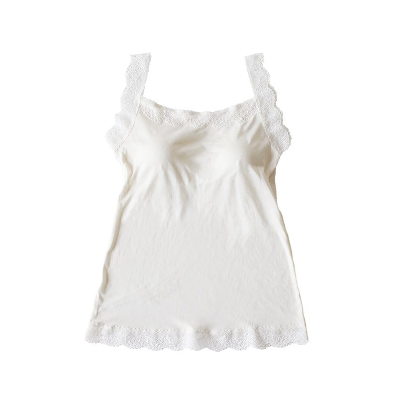 【OUTLET 20%OFF】粉雪カップ付きシルクキャミソール*