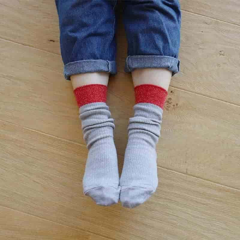 【Lサイズのみ 20%OFF】お手軽冷えとり靴下バイカラー
