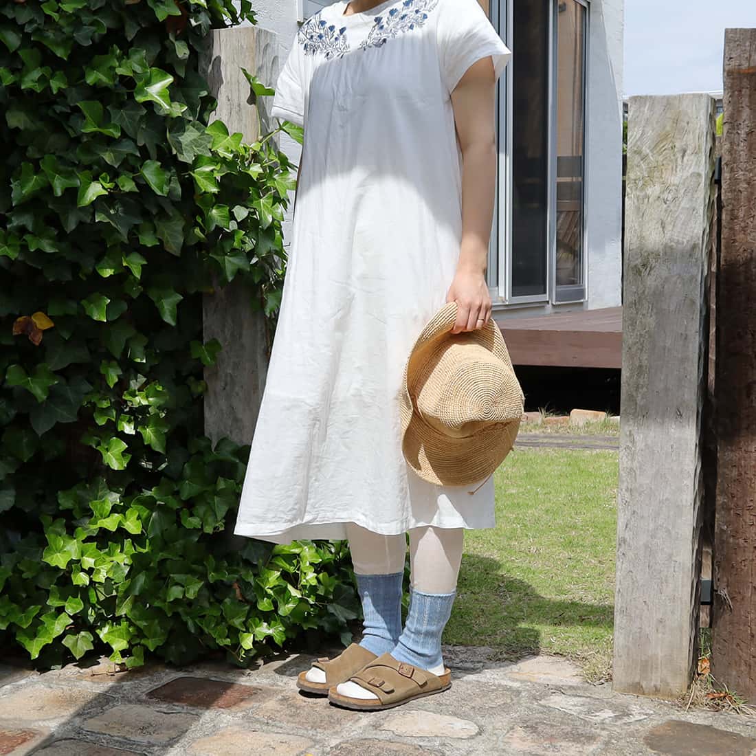 お揃いで履きたい、お手軽冷えとり靴下リブバイカラー