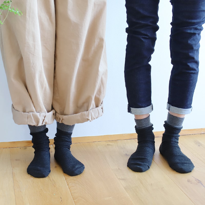 【Lサイズのみ 20%OFF】お手軽冷えとり靴下バイカラー