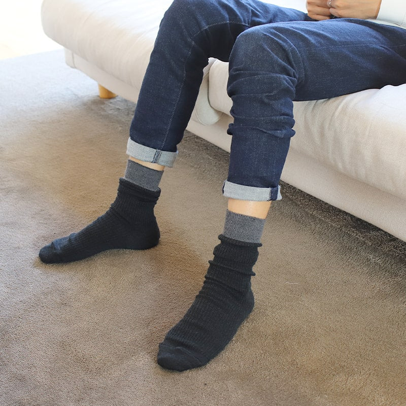 【Lサイズのみ 20%OFF】お手軽冷えとり靴下バイカラー