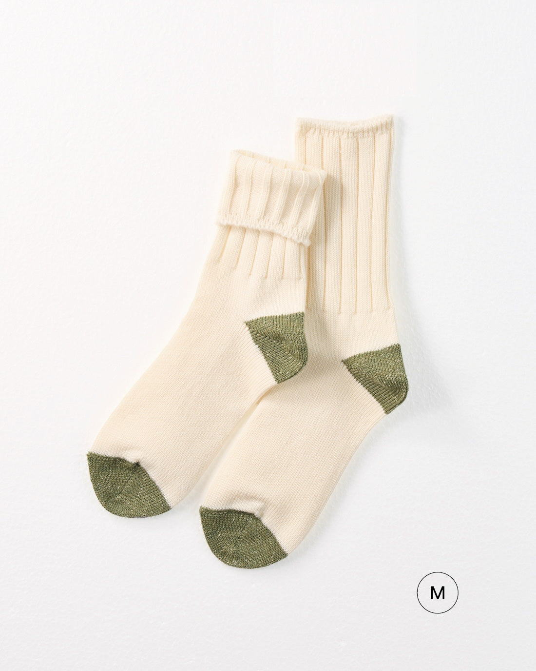 お手軽冷えとり靴下リブバイカラー