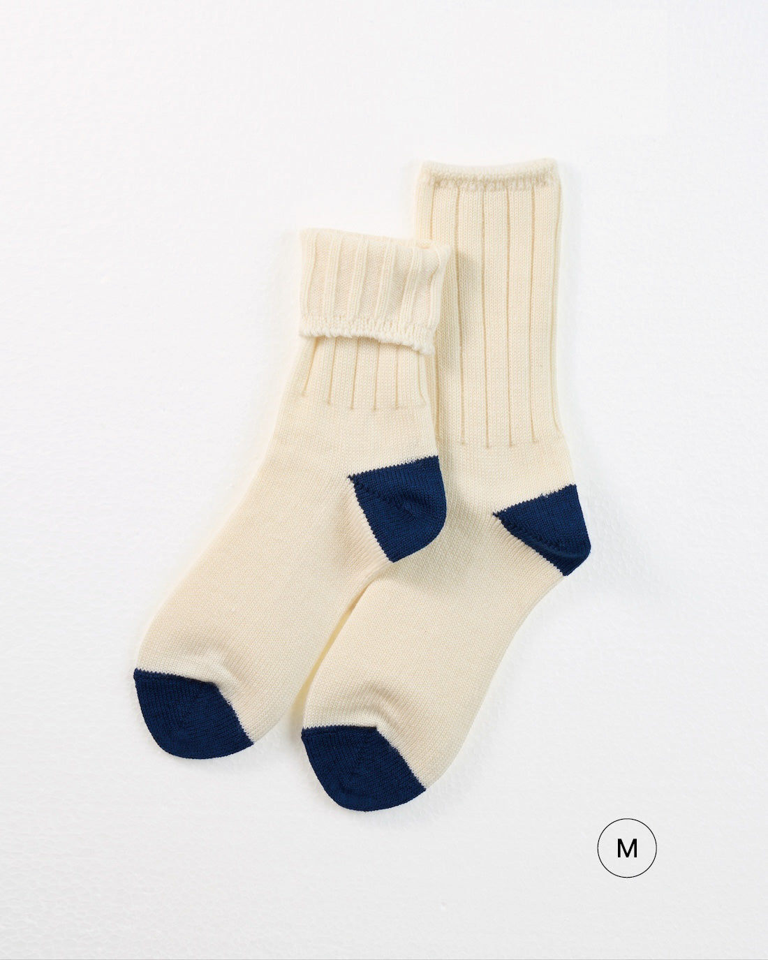 お手軽冷えとり靴下リブバイカラー