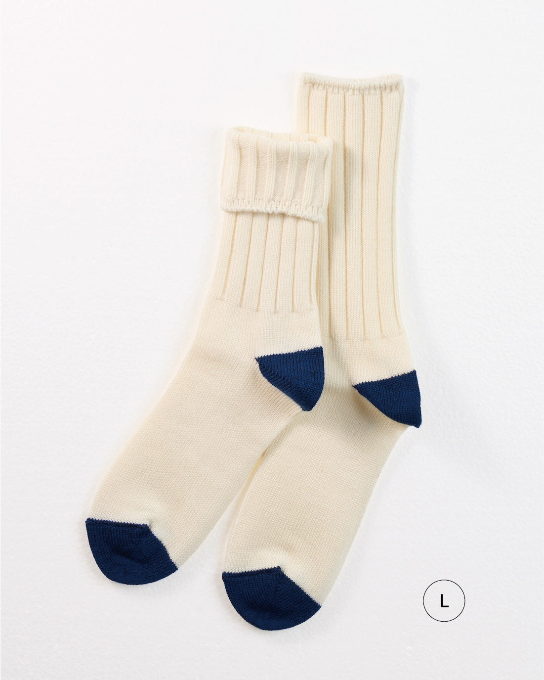 お手軽冷えとり靴下リブバイカラー