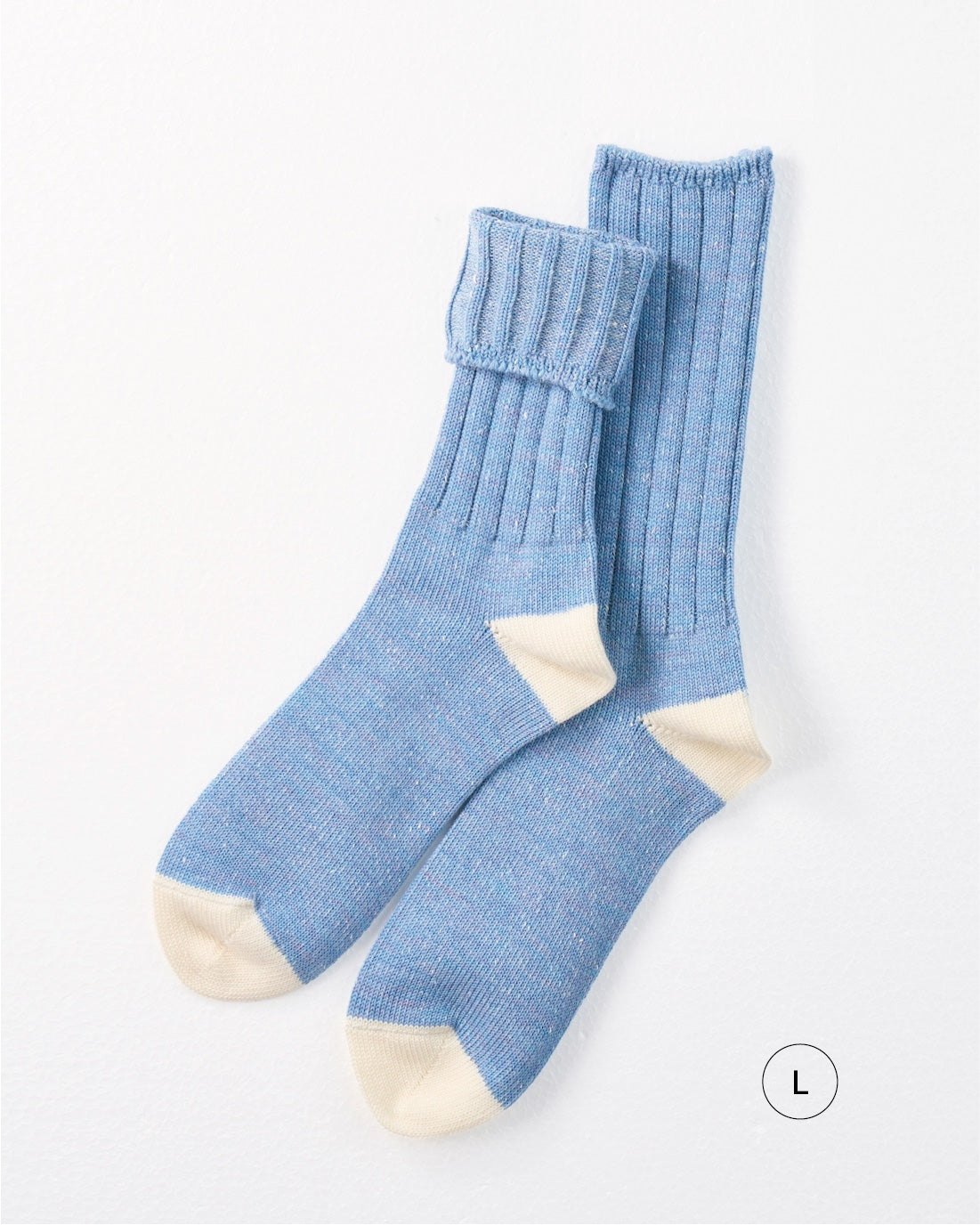 お手軽冷えとり靴下リブバイカラー
