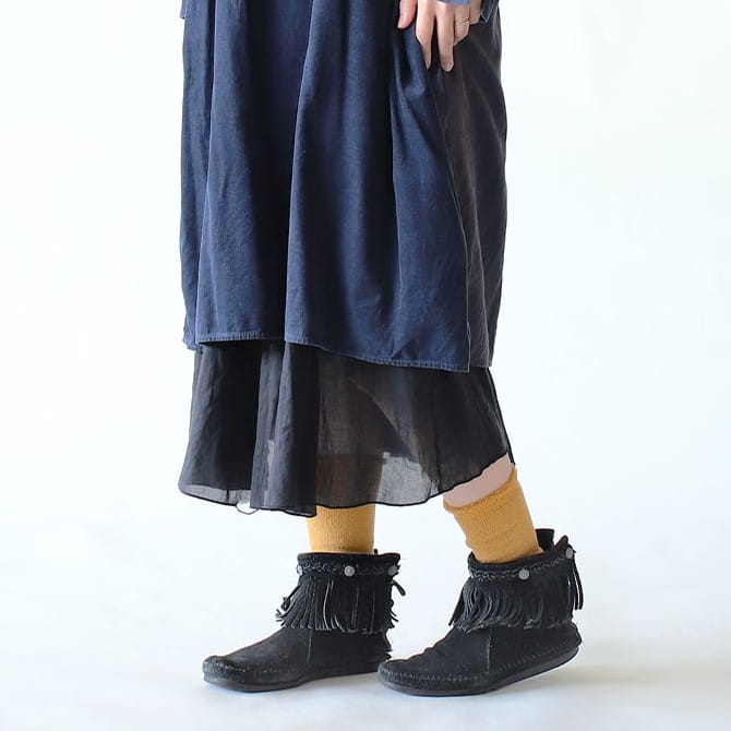 【12％OFF】シルク&ウール パイル靴下 重ね履きセット*