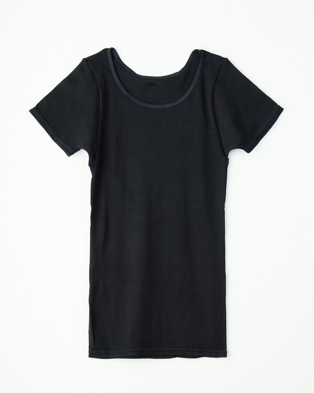 汗悩みを救う、シルク100%リブフレンチスリーブ