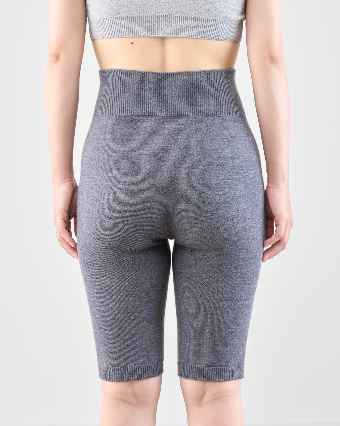 くらしきぬ　ゆったりはらぱんLL~3L ハーフ　ウール・シルク腹巻き グレー 極楽！ゆったりはらぱん(腹巻パンツ) ハーフタイプ – くらしきぬ