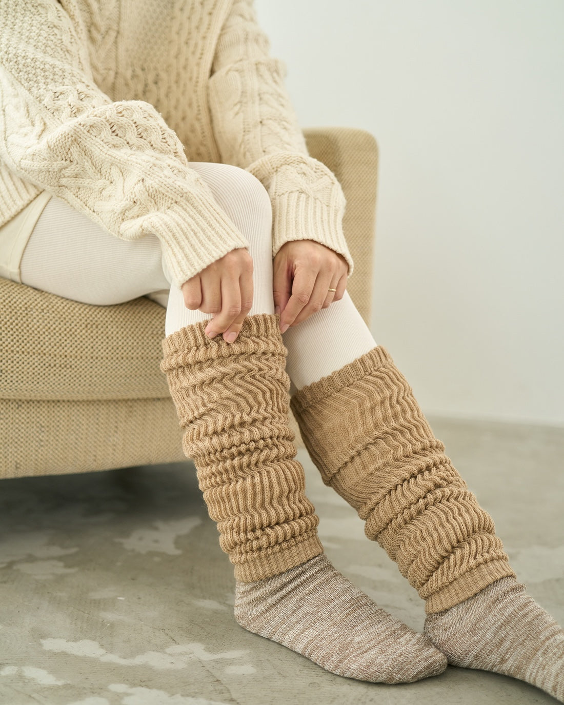 レッグウォーマー厚手ロング丈