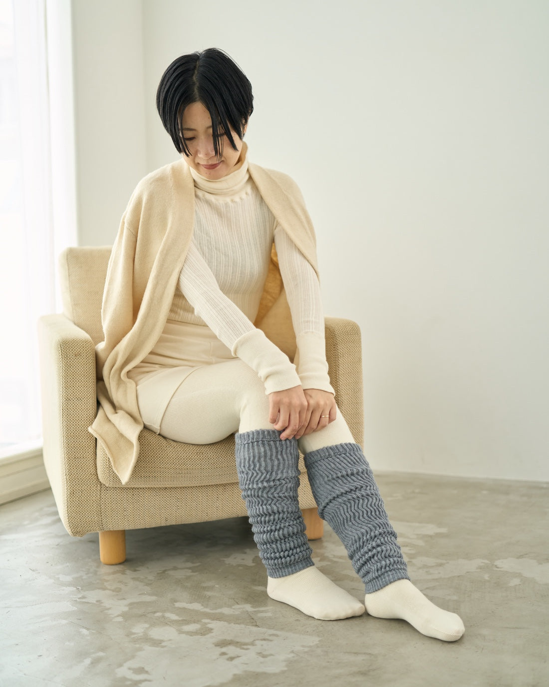 レッグウォーマー厚手ロング丈