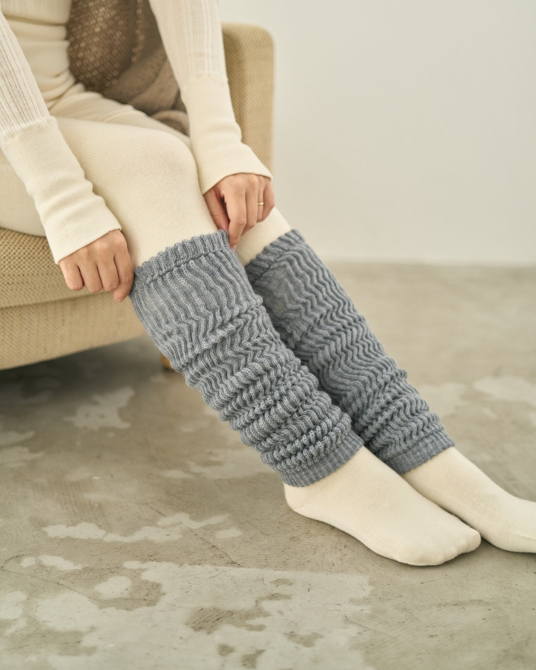 レッグウォーマー厚手ロング丈