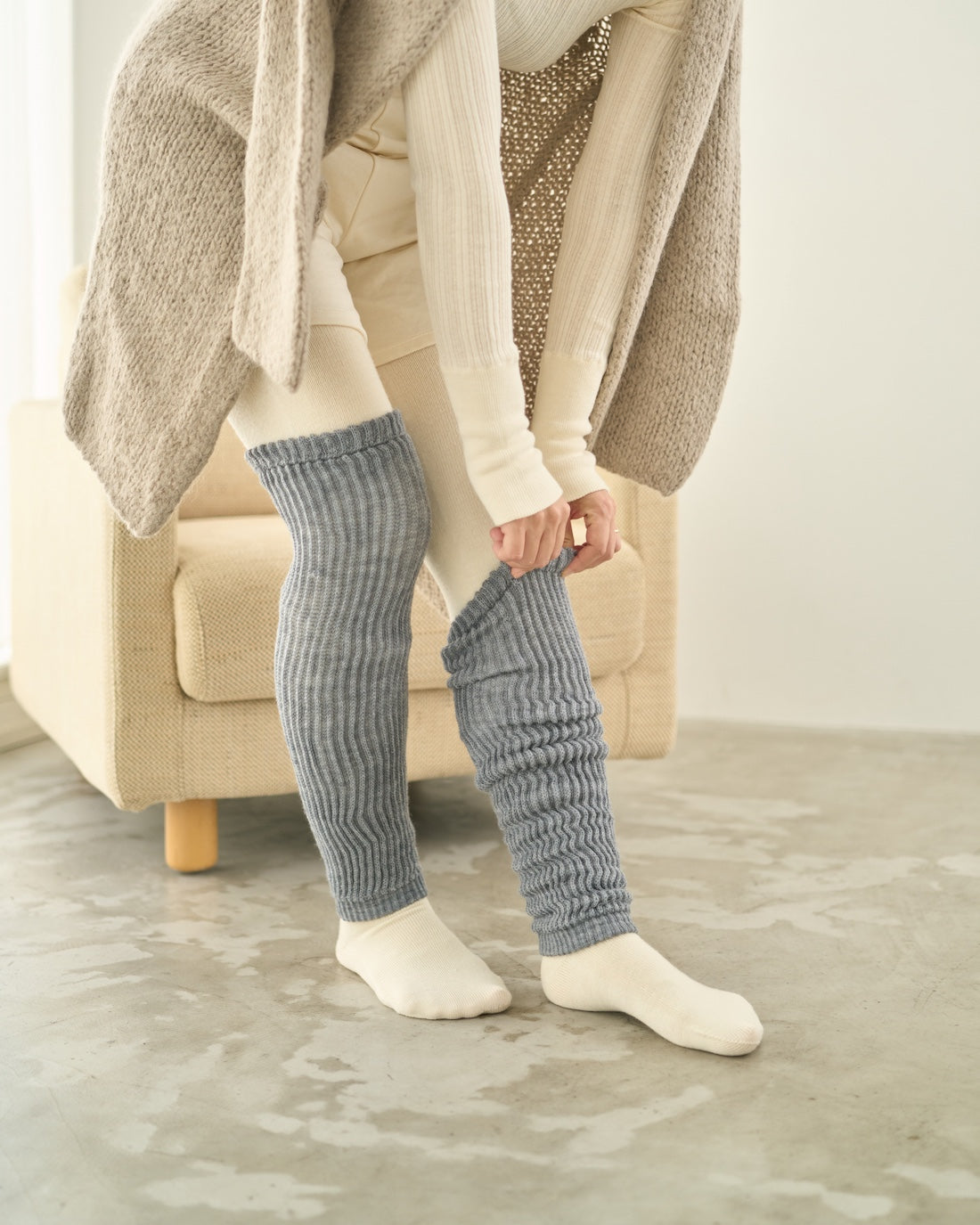 レッグウォーマー厚手ロング丈