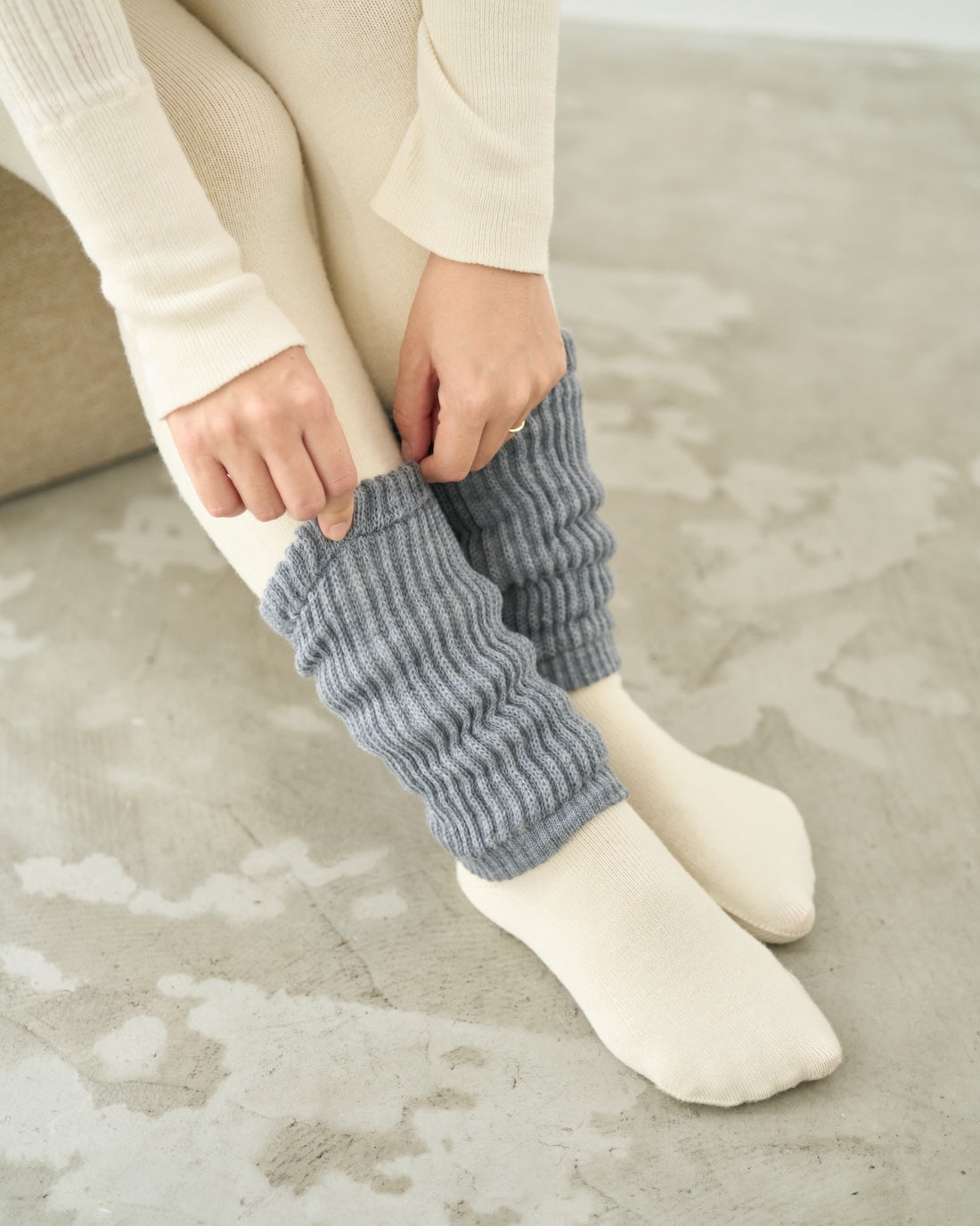 レッグウォーマー厚手ショート丈