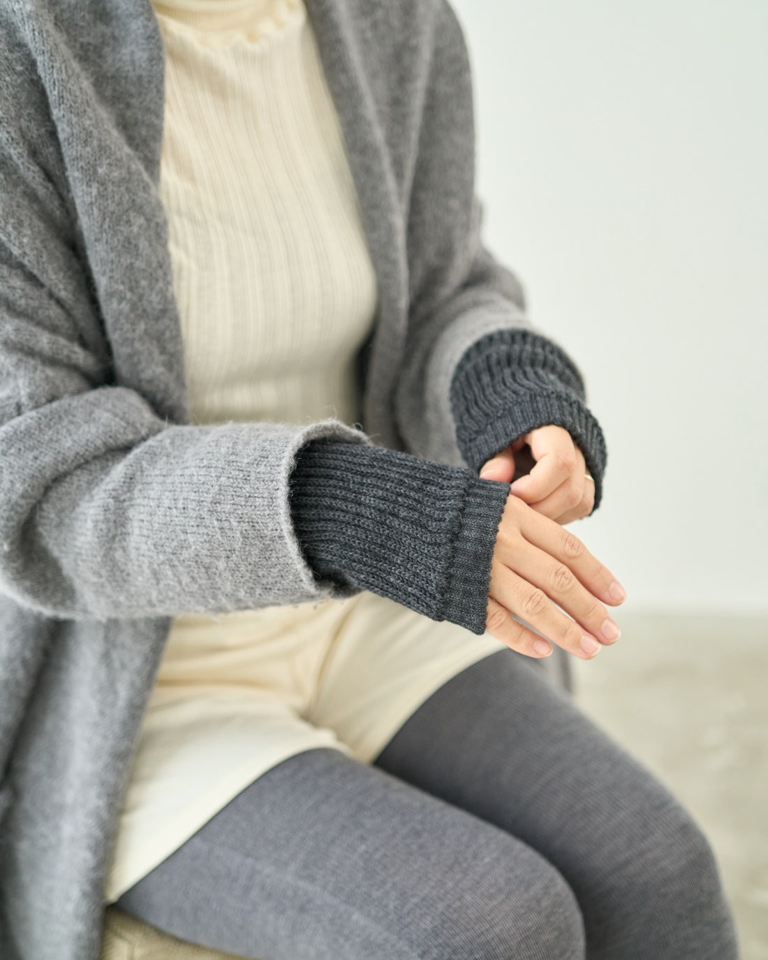 レッグウォーマー厚手ショート丈