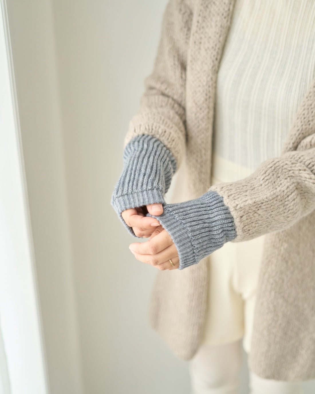 レッグウォーマー厚手ショート丈