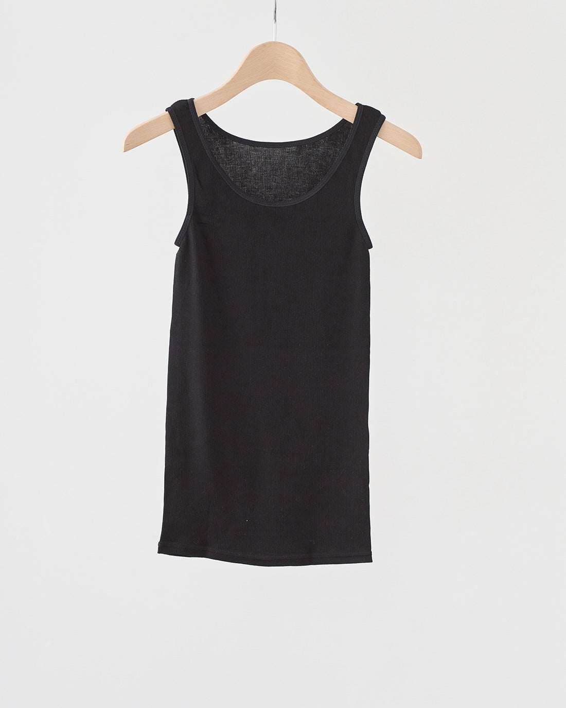 汗悩みを救う、シルク100%リブタンクトップ