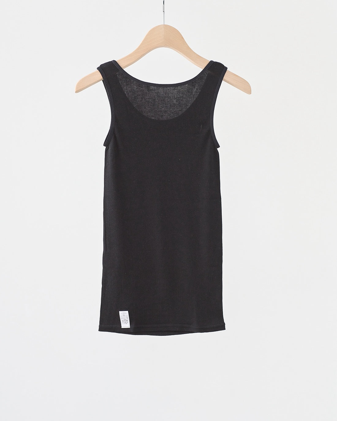 汗悩みを救う、シルク100%リブタンクトップ