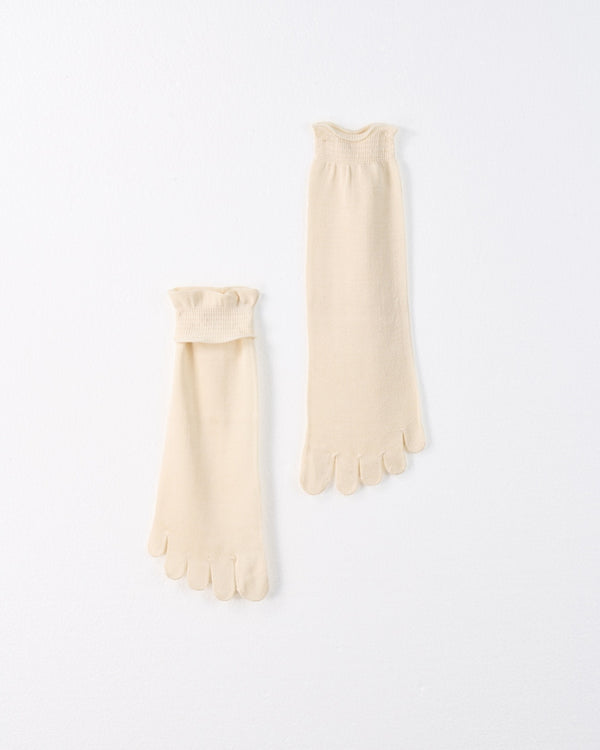 冷えとり靴下 シルク100%5本指靴下ショート丈