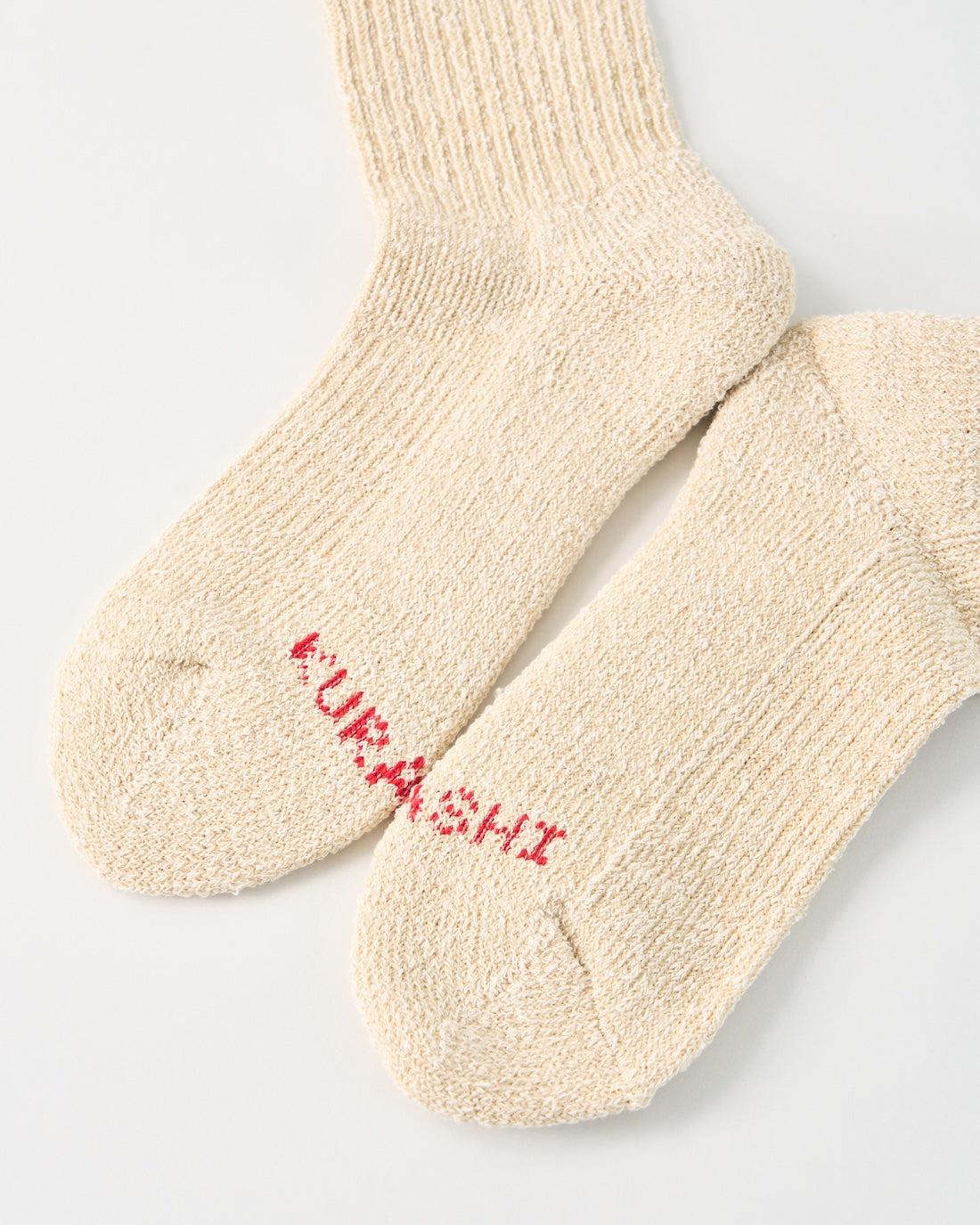 麻と絹のパイルソックス