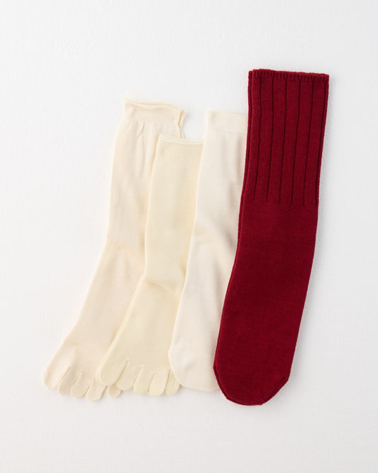 冷えとり靴下 基本4足セット〈しっかり〉※リニューアル