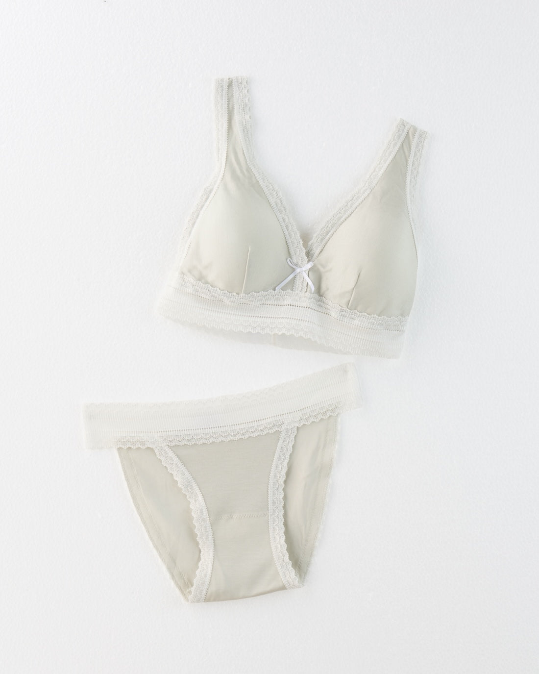 ［淡雪］シルクソフトブラ・ショーツ〈ふんどしタイプ〉セット*