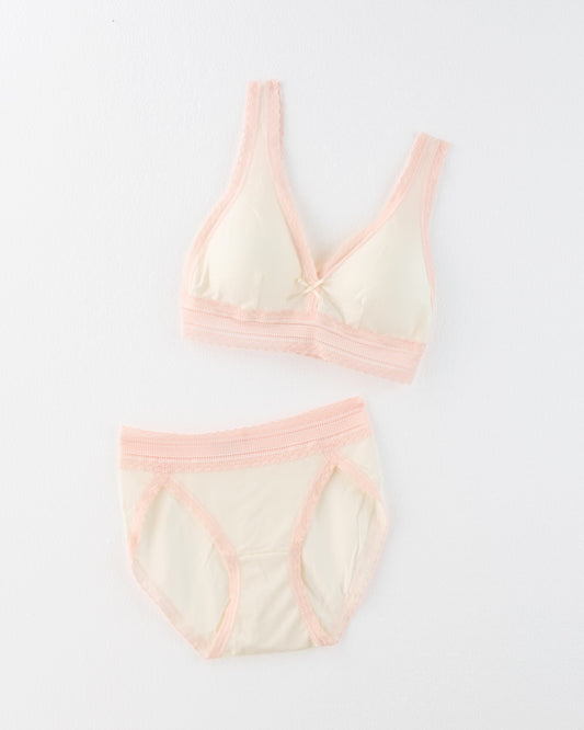 ［淡雪］シルクソフトブラ・ショーツ〈レギュラータイプ〉セット*