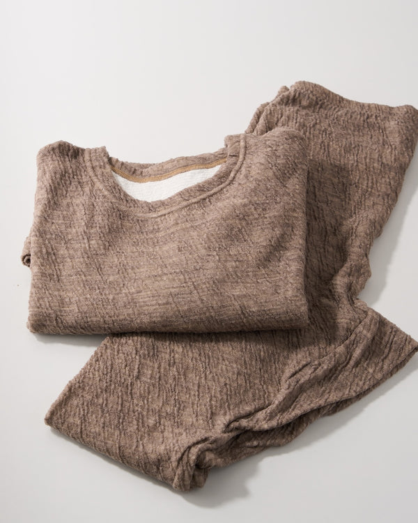 気品を纏う、シルク＆ウールインナー上下セット（Uネック＋レギンス ）*