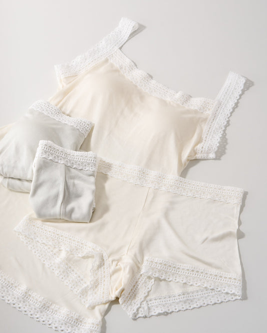 【リニューアル】［粉雪］キャミ・ボクサーショーツセット*