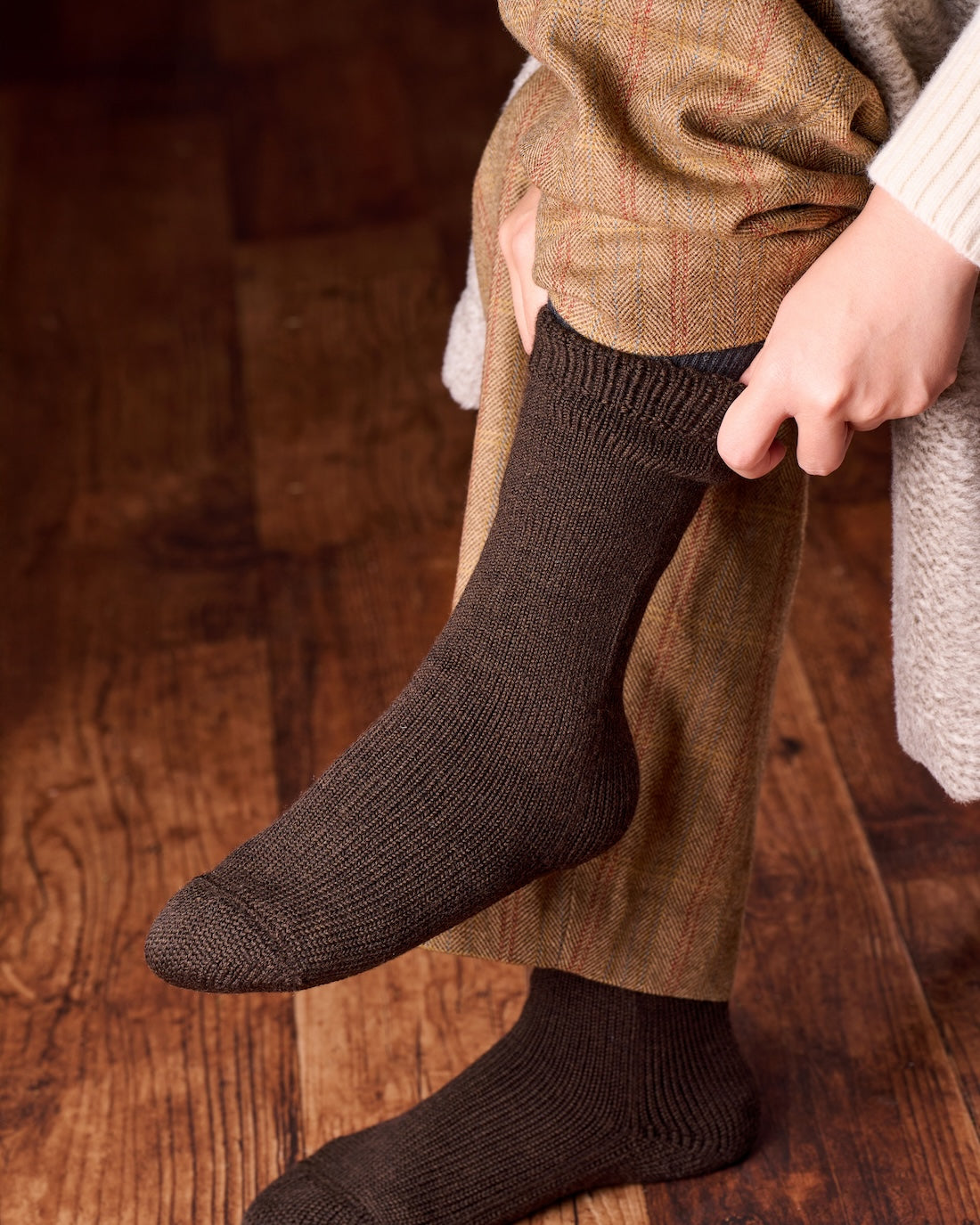 足裏ふかふか、雪解け靴下