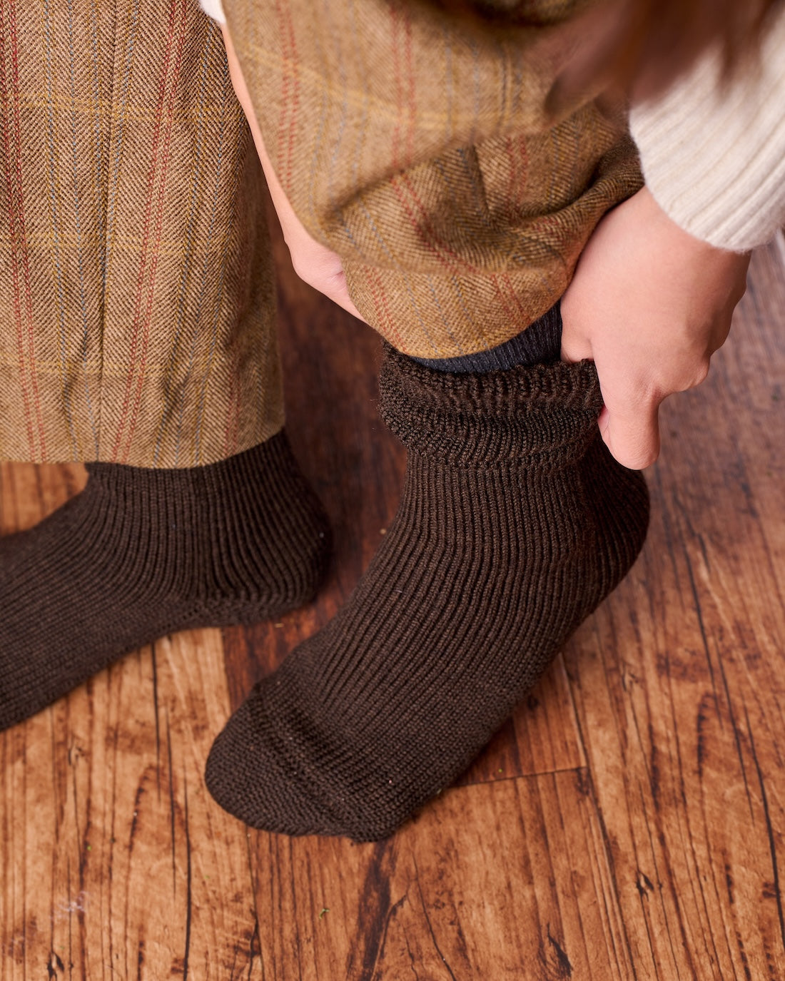 足裏ふかふか、雪解け靴下