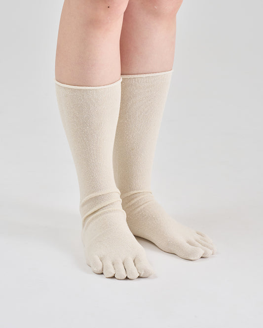 冷えとり靴下 素朴シルク5本指靴下