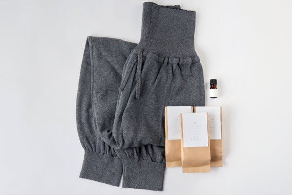 ルームウェアパンツ＆エプソムソルトの温もりと、精油の香りで癒やされる、お家リラックスセット