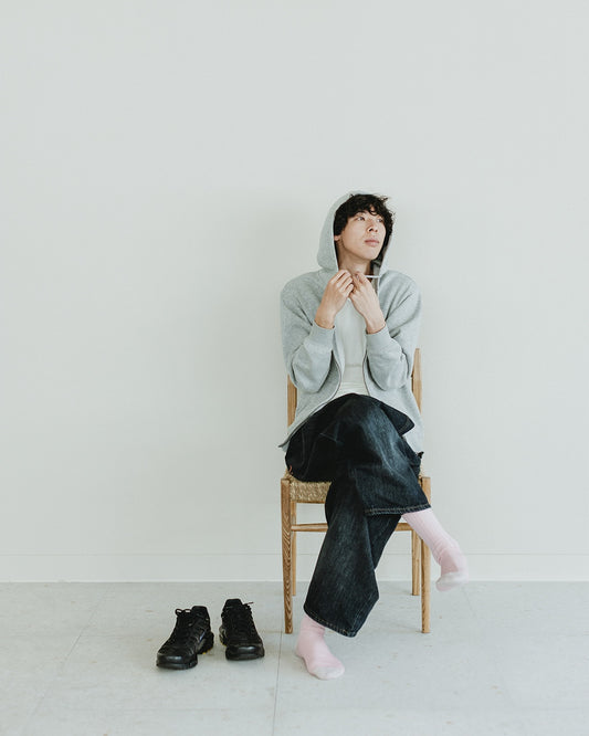 【予約販売】お手軽冷えとり靴下リブバイカラー （限定色）