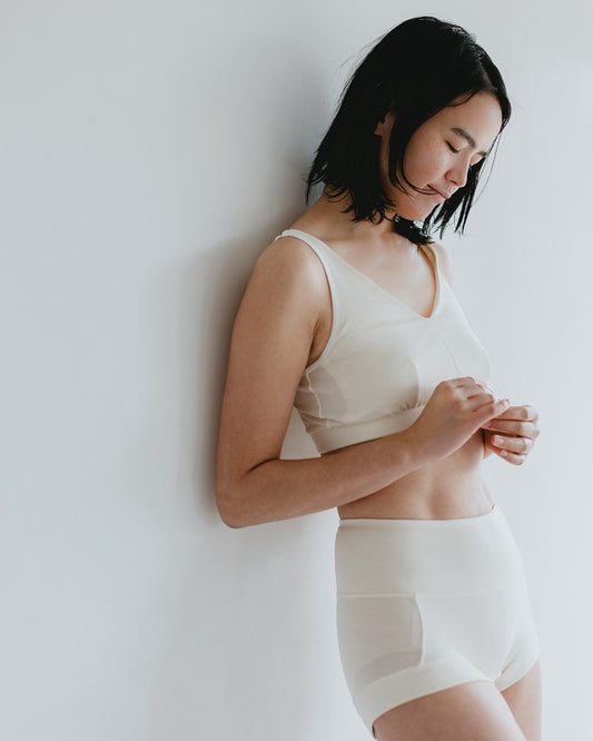 絹肌シルクブラ・ショーツセット*