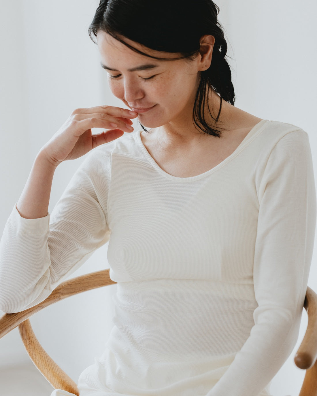 汗悩みを救う！シルク100%リブインナー