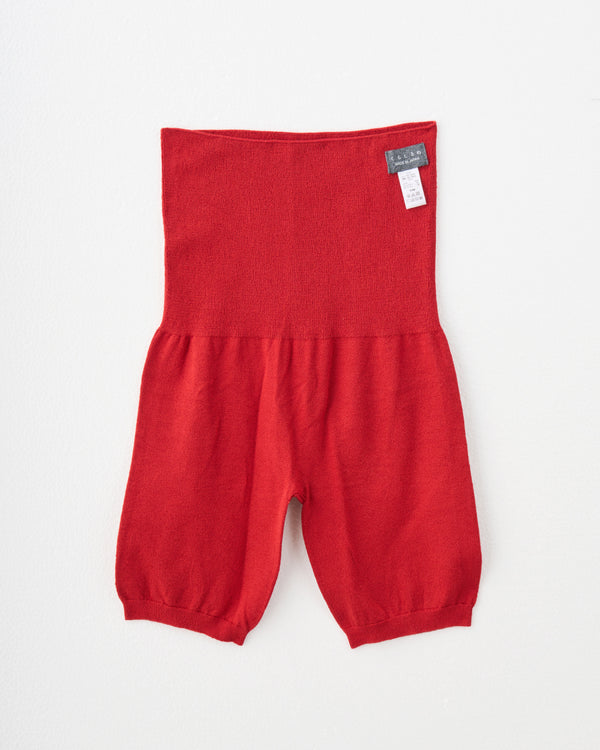 赤いシルクリッチはらぱん(腹巻パンツ) ショートタイプ