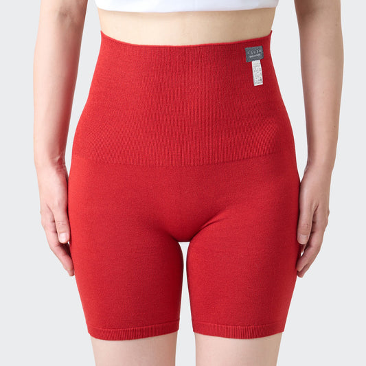 【予約販売】心とろける、赤いシルクリッチはらぱん(腹巻パンツ) ショートタイプ